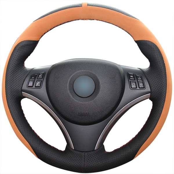 diy custom black genuine leather aprico suede car steering wheel cover for bmw e90 320i 325i 330i 335i
diy custom black genuine leather aprico suede car steering wheel cover for bmw e90 320i 325i 330i 335i