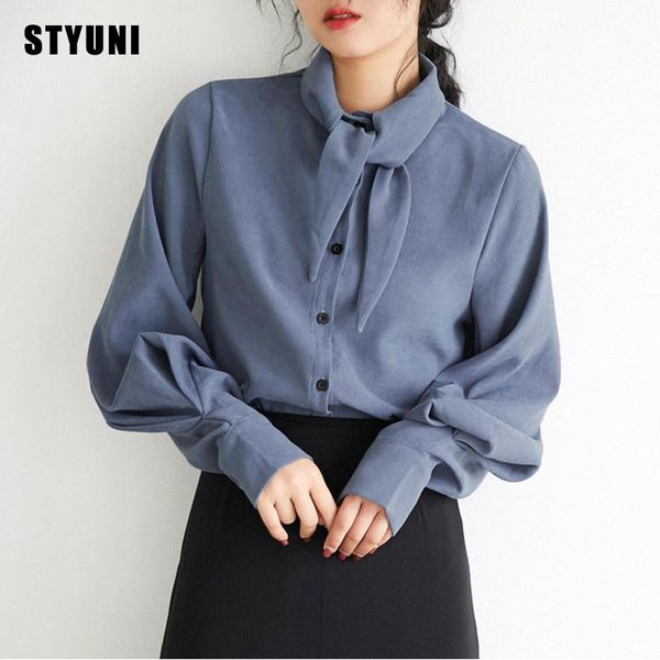 ears collar korean spring autumn vintage loose shirt women bow elegant long puff sleeve blouse women's blouses & shirts, White
ears collar korean spring autumn vintage loose shirt women bow elegant long puff sleeve blouse women's blouses & shirts, White