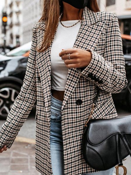 women's suits & blazers autumn women plaid button front blazer 2022 femme elegant label collar pocket designed coat office lady daily o, White;black
women's suits & blazers autumn women plaid button front blazer 2022 femme elegant label collar pocket designed coat office lady daily o, White;black