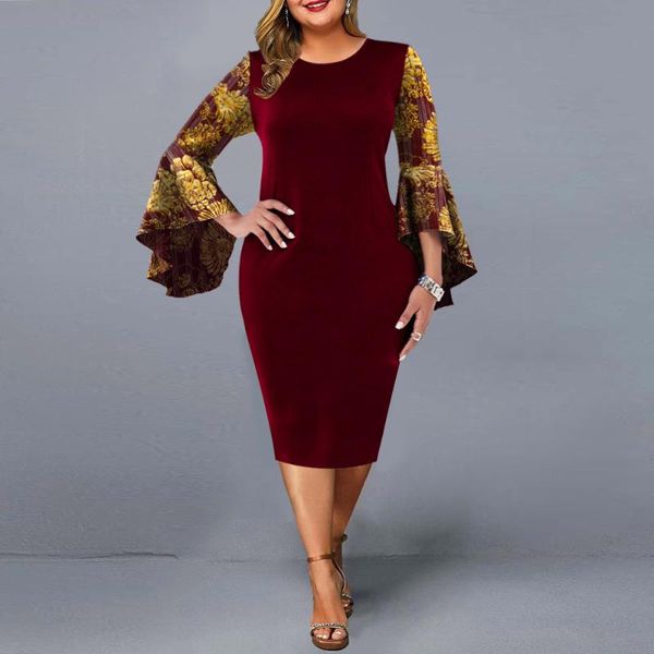 plus size dresses dress elegant floral printed birthday party 2021 autumn women flare long sleeve wedding club midi 4xl 5xl, Black
plus size dresses dress elegant floral printed birthday party 2021 autumn women flare long sleeve wedding club midi 4xl 5xl, Black