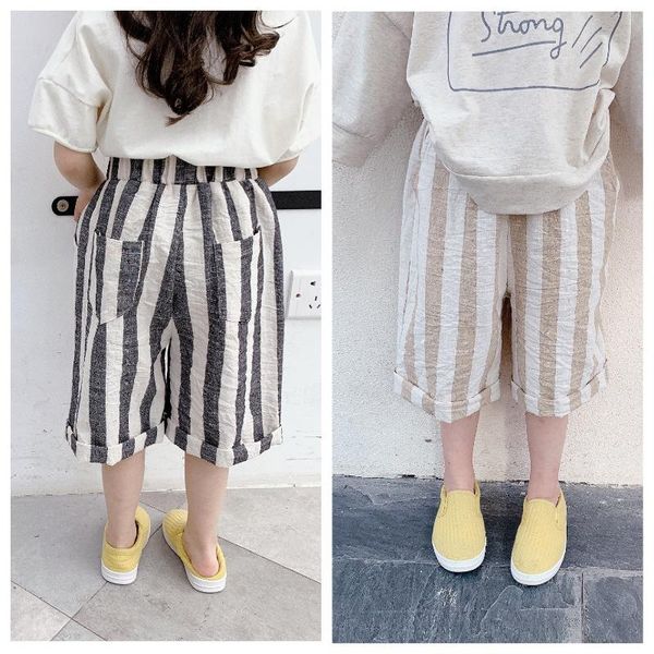 knee trousers girls children's clothing 2021 summer striped linen cotton wide-leg pants kids 20357 shorts, Black
knee trousers girls children's clothing 2021 summer striped linen cotton wide-leg pants kids 20357 shorts, Black