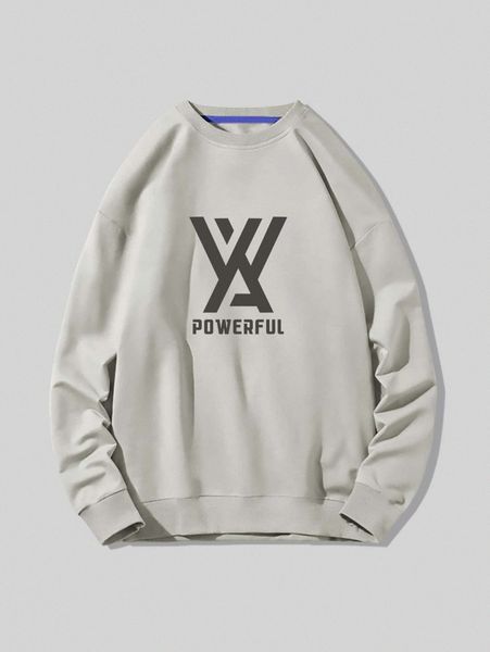 men geo and letter graphic pullover a6z3#, Black 
men geo and letter graphic pullover a6z3#, Black