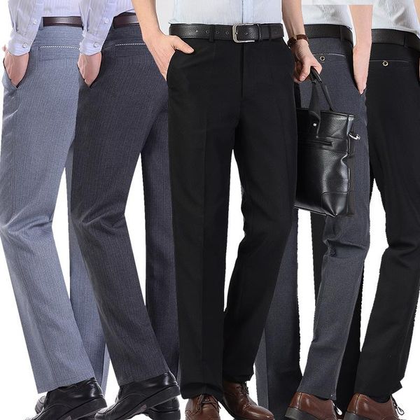 men's pants fashion casualwear lightweight high waist straight suit quality cotton thin men trousers for spring and summer, Black
men's pants fashion casualwear lightweight high waist straight suit quality cotton thin men trousers for spring and summer, Black