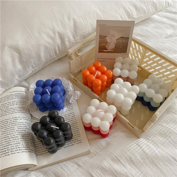 candles ins cube scented candle home ornament wedding birthday gift po props