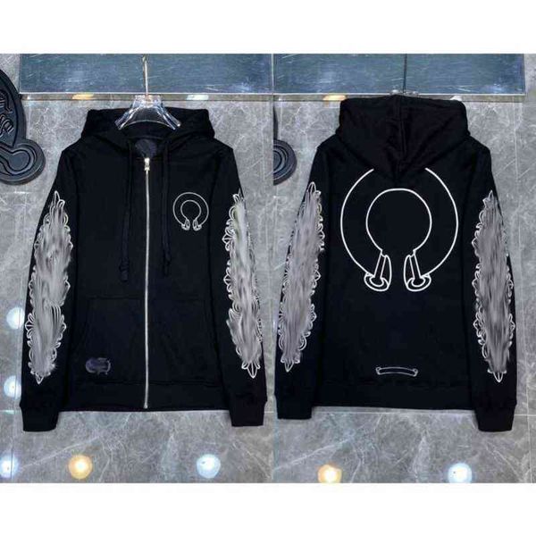 luxury classic designer fashion hoodies mens zipper ch horseshoe sanskrit cross print pullover hooded sweatshirts sweater woman loose jackts, Black
luxury classic designer fashion hoodies mens zipper ch horseshoe sanskrit cross print pullover hooded sweatshirts sweater woman loose jackts, Black