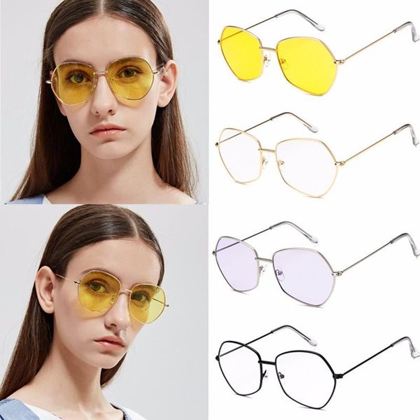 sunglasses vintage classics party dating reflective lens irregularity design metal frame polygon clear glasses accessories, White;black
sunglasses vintage classics party dating reflective lens irregularity design metal frame polygon clear glasses accessories, White;black