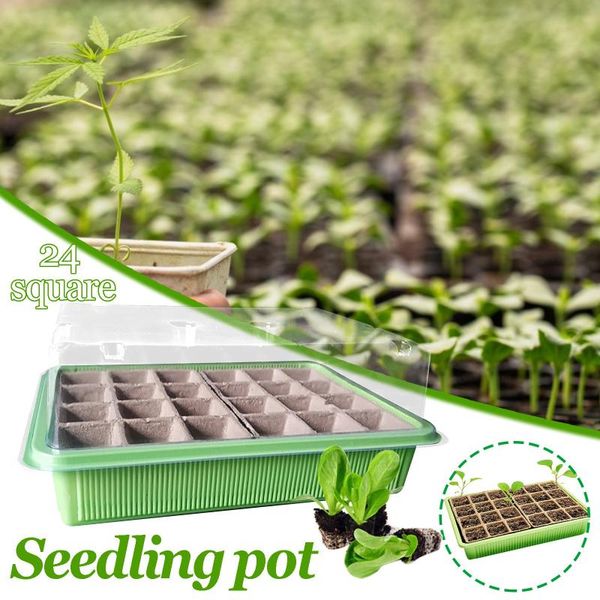 25#24cells nursery planter tray breathable germination box seedling starter garden vegetables succulents propagation growing pot planters &
25#24cells nursery planter tray breathable germination box seedling starter garden vegetables succulents propagation growing pot planters &