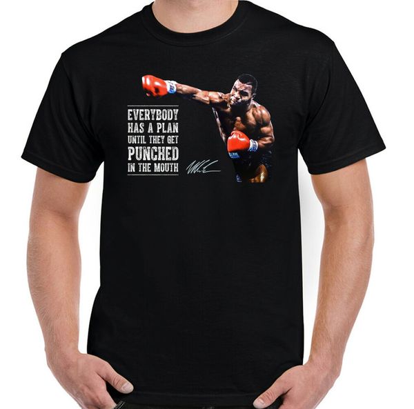 mike tyson t-shirt, men boxing everyone has plan iron boxer gym top, White;black
mike tyson t-shirt, men boxing everyone has plan iron boxer gym top, White;black