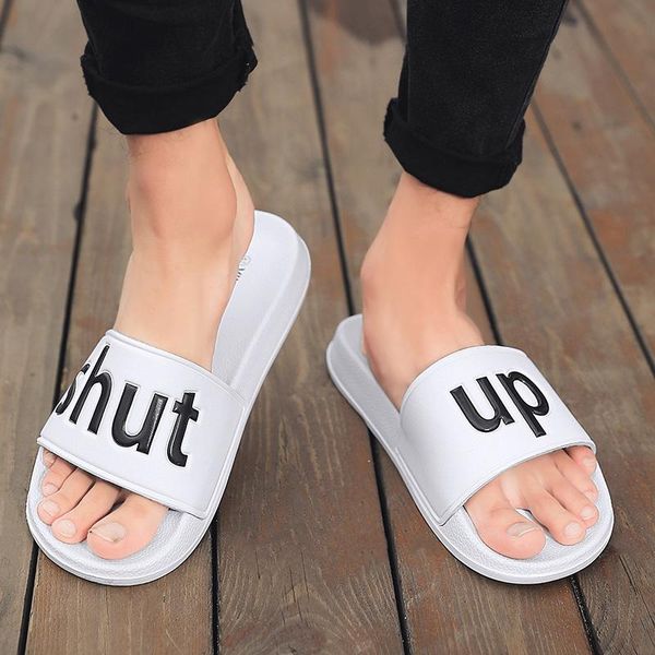 slippers eva men slider lovers individuality fashion casual shoes non-slip slides bathroom sandals soft sole flip flops, Black
slippers eva men slider lovers individuality fashion casual shoes non-slip slides bathroom sandals soft sole flip flops, Black