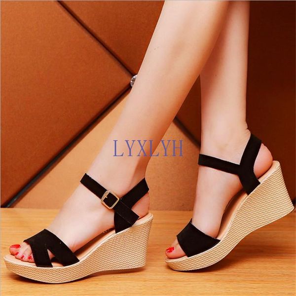 summer open-toed fish head fashion waterproof platform high-heeled wedge sandals women's shoes dress, Black
summer open-toed fish head fashion waterproof platform high-heeled wedge sandals women's shoes dress, Black