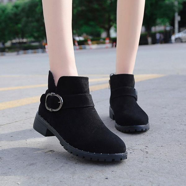 boots solid black leather zipper ankle for women shoes woman metal buckle rivet platform square low heels
boots solid black leather zipper ankle for women shoes woman metal buckle rivet platform square low heels