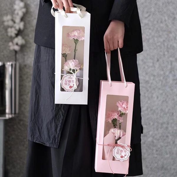 gift wrap valentine's day single flower box portable window bag dessert wedding party
gift wrap valentine's day single flower box portable window bag dessert wedding party