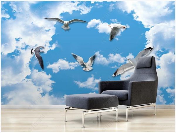 wallpapers custom ceiling wallpaper for walls 3 d mural fashion hd blue sky white clouds sunshine seagull background wall
wallpapers custom ceiling wallpaper for walls 3 d mural fashion hd blue sky white clouds sunshine seagull background wall