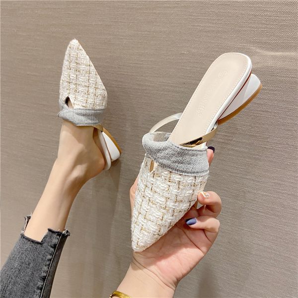 korean wear fashion sandals women's shoes pointed muller thick heel baotou half slippers 7256-2 ej7j, Black
korean wear fashion sandals women's shoes pointed muller thick heel baotou half slippers 7256-2 ej7j, Black