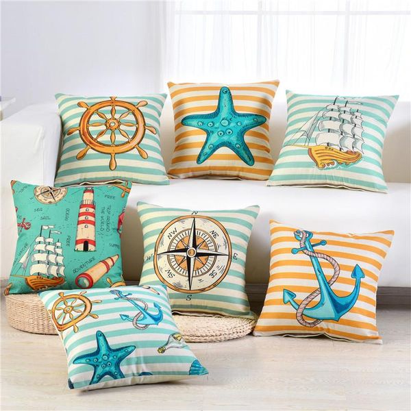pillow cover marine series print linen home decoration navy blue nautical shell starfish cushion cu0815 cushion/decorative
pillow cover marine series print linen home decoration navy blue nautical shell starfish cushion cu0815 cushion/decorative