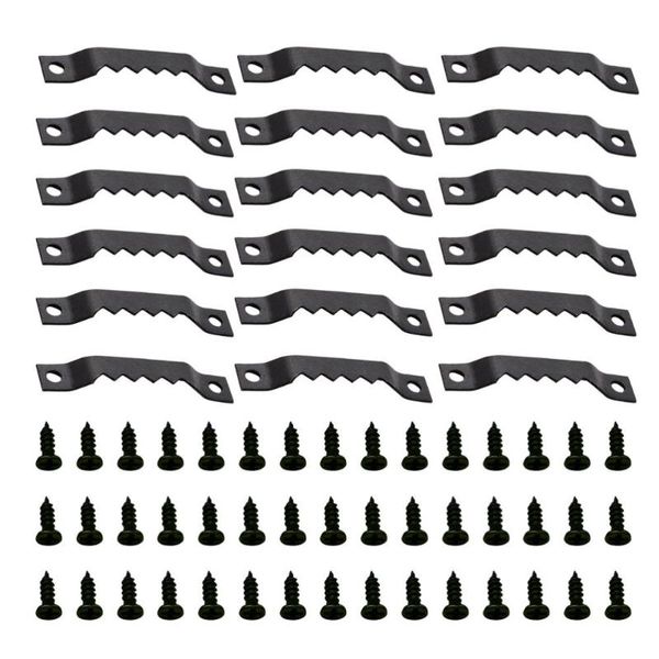 hooks & rails 150pcs serrated creative single hole picture frame hangers holders with 300pcs screws(black)
hooks & rails 150pcs serrated creative single hole picture frame hangers holders with 300pcs screws(black)