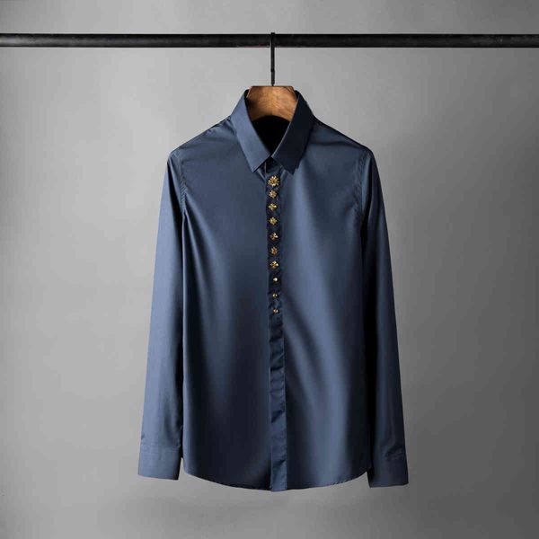 tee polo shirt shirt shirt cotton luxury gold rivet long sleeve casual mens plus size 4xl slim fit party man shirts, White;black
tee polo shirt shirt shirt cotton luxury gold rivet long sleeve casual mens plus size 4xl slim fit party man shirts, White;black