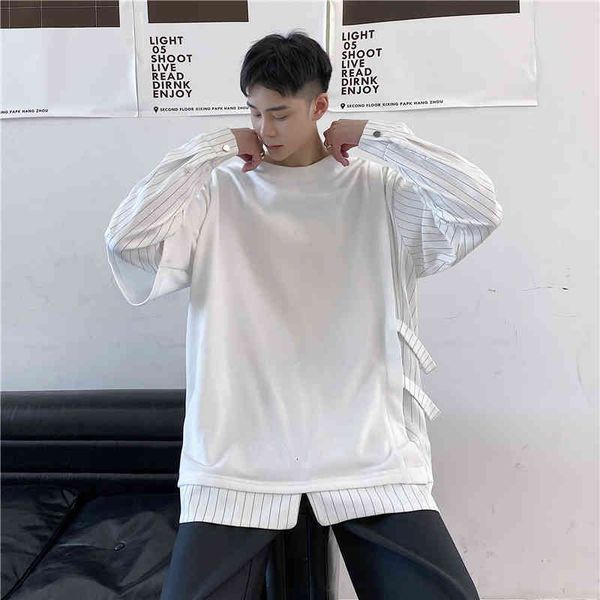 men's jackets men stripe shirt long sleeve splice pullover sweatshirt male women streetwear hip hop loose casual white black hoodie yw5, Black;brown
men's jackets men stripe shirt long sleeve splice pullover sweatshirt male women streetwear hip hop loose casual white black hoodie yw5, Black;brown