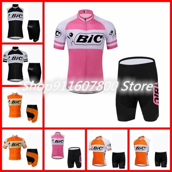 summer team bike bic mens cycling short sleeve/sleeveless jersey shorts sets bicycle outfits outdoor sports uniform ropa racing, Black;blue