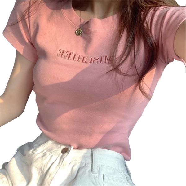 women's t-shirt 2021 t shirt women tshirt letter embroidery print summer korean female slim student, White
women's t-shirt 2021 t shirt women tshirt letter embroidery print summer korean female slim student, White