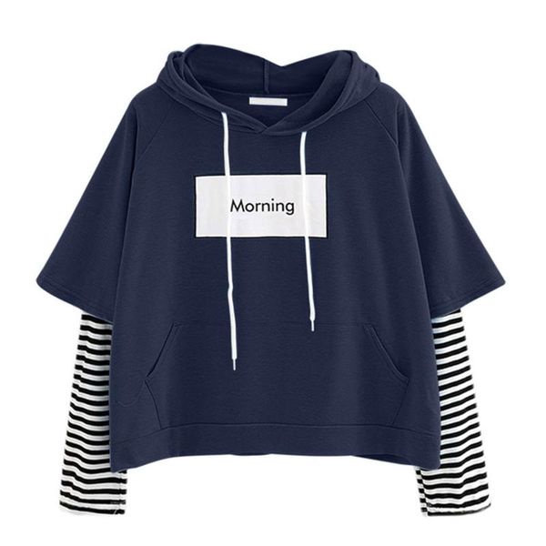 women's hoodies & sweatshirts women ladies sweatshirt hooded long sleeve crop patchwork stripe bandage o neck lette print streewear pul, Black
women's hoodies & sweatshirts women ladies sweatshirt hooded long sleeve crop patchwork stripe bandage o neck lette print streewear pul, Black