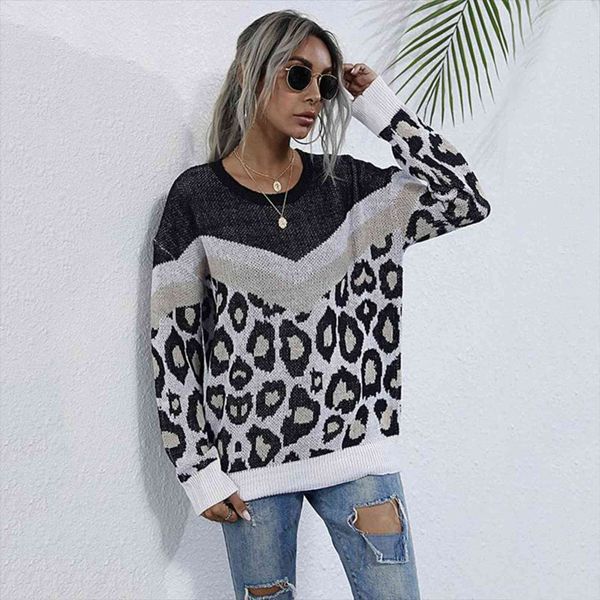 fashion leopard patchwork jumper women sweater casual full sleeve autumn winter ladies knitted pullovers top, White;black
fashion leopard patchwork jumper women sweater casual full sleeve autumn winter ladies knitted pullovers top, White;black