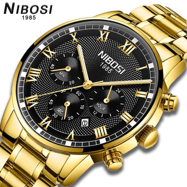 wristwatches nibosi stainless steel watches mens sports waterproof luminous chronograph quartz men watch relogio masculino, Slivery;brown
wristwatches nibosi stainless steel watches mens sports waterproof luminous chronograph quartz men watch relogio masculino, Slivery;brown