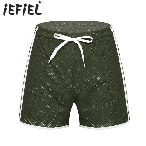 mens shorts summer men breathable mesh male fitness lace-up sportswear elastic waistband short beachwear board for swimming, White;black
mens shorts summer men breathable mesh male fitness lace-up sportswear elastic waistband short beachwear board for swimming, White;black