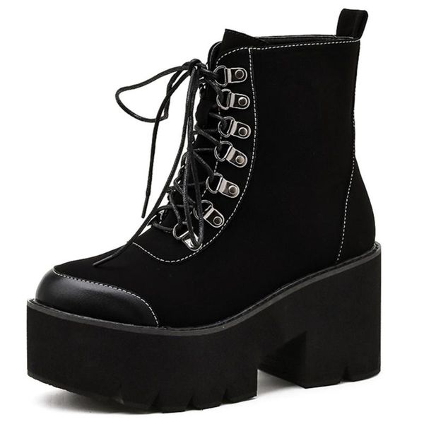 boots gigifox brand comfy walking fashion gothic style woman shoes chunky heels platform street cool ankle size 41, Black
boots gigifox brand comfy walking fashion gothic style woman shoes chunky heels platform street cool ankle size 41, Black