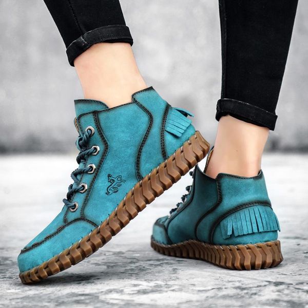 boots winter women's shoes fashion high-casual england handmade stitched, Black
boots winter women's shoes fashion high-casual england handmade stitched, Black