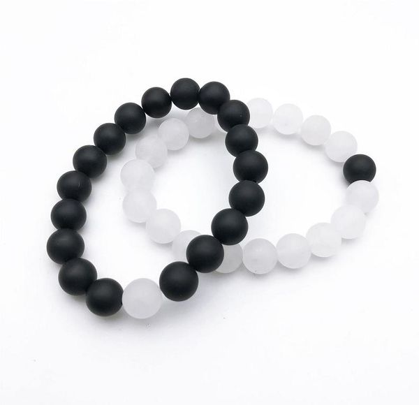 2021 new 10mm matte white jade & matte black onyx beads bracelet,gemstone elastic bracelets gift for men & women
2021 new 10mm matte white jade & matte black onyx beads bracelet,gemstone elastic bracelets gift for men & women