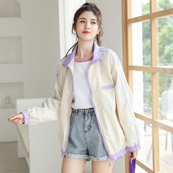 women's jackets korean side stripe stand collar zipper jacket women streetwear casual loose long sleeve windbreaker coat fashion studen, Black;brown
women's jackets korean side stripe stand collar zipper jacket women streetwear casual loose long sleeve windbreaker coat fashion studen, Black;brown