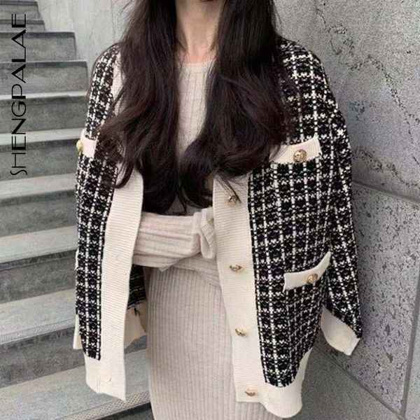women's knits & tees korean autumn and winter sweater coat simple color contrast single breasted plaid knit cardigan zt1423 lp85, White
women's knits & tees korean autumn and winter sweater coat simple color contrast single breasted plaid knit cardigan zt1423 lp85, White