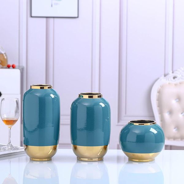 vases creative gold home decor modern nordic living room decoration ceramic blue flower vase with lid storage box
vases creative gold home decor modern nordic living room decoration ceramic blue flower vase with lid storage box