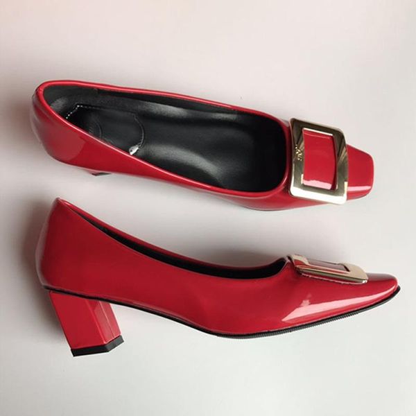 dress shoes women noble wedding party stable strong heels patent leather fashion high diamond square buckle pump, Black
dress shoes women noble wedding party stable strong heels patent leather fashion high diamond square buckle pump, Black