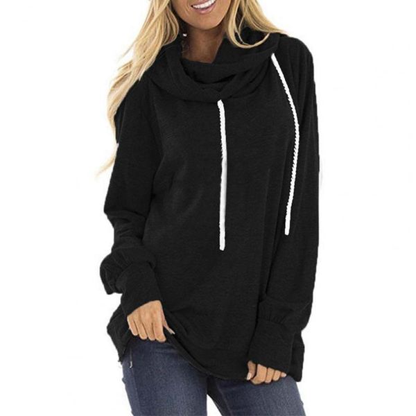 women's hoodies & sweatshirts autumn hooded sweatshirt solid color long sleeve pullover hoodie winter drawstring loose fit women outerw, Black
women's hoodies & sweatshirts autumn hooded sweatshirt solid color long sleeve pullover hoodie winter drawstring loose fit women outerw, Black