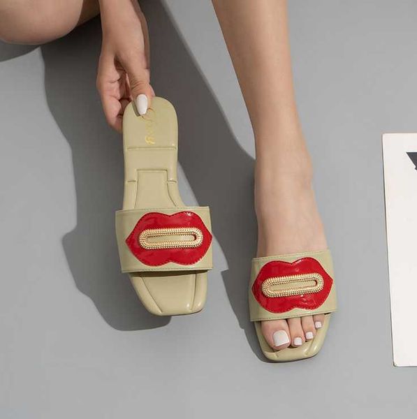 slippers korean style lip women's selling square head solid color flat bottom heel sandals for women, Black
slippers korean style lip women's selling square head solid color flat bottom heel sandals for women, Black