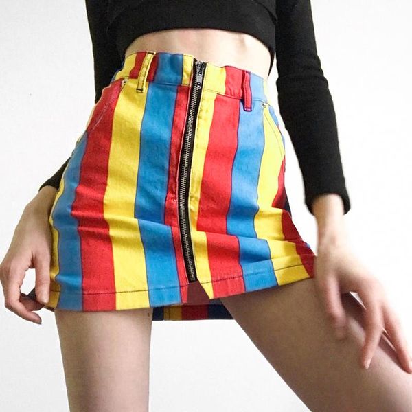 skirts 2021 colorful vertical stripes skirt summer women's high waist short retro creative print, Black
skirts 2021 colorful vertical stripes skirt summer women's high waist short retro creative print, Black