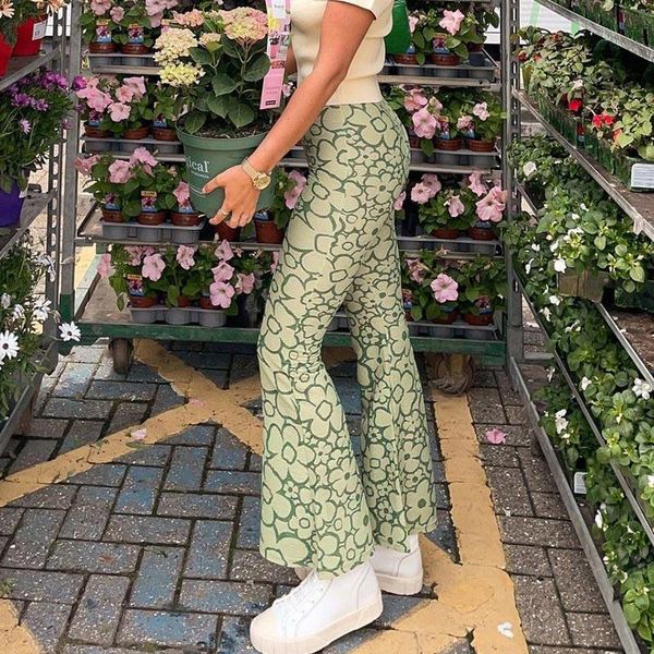 women's pants & capris women vintage floral printed high waist long flare trousers casual elegant slim fashion chic 2021 autumn female, Black;white
women's pants & capris women vintage floral printed high waist long flare trousers casual elegant slim fashion chic 2021 autumn female, Black;white