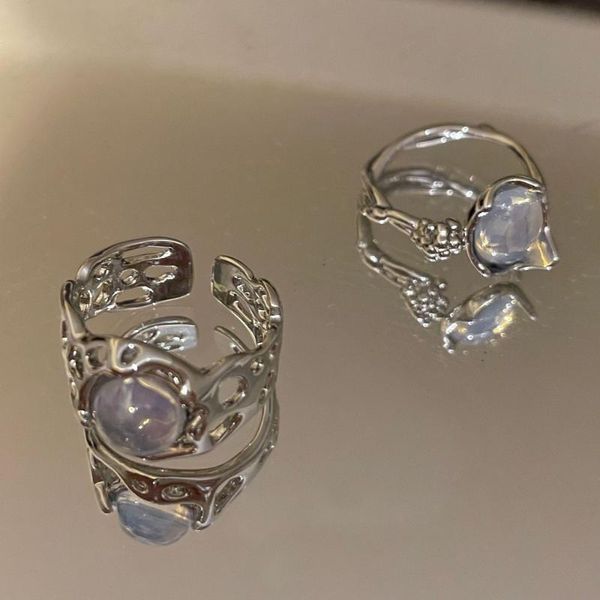 cluster rings trendy design jewelry 925 silver ring white crystal cat eye stone retro opening adjustable women, Golden;silver
cluster rings trendy design jewelry 925 silver ring white crystal cat eye stone retro opening adjustable women, Golden;silver