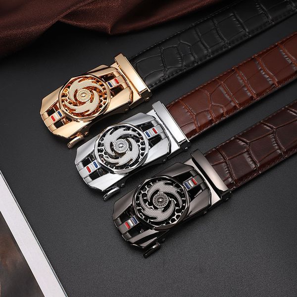 belt head pure cow leather automatic buckle alligator men's young people's personality fashion korean pants, Black;brown
belt head pure cow leather automatic buckle alligator men's young people's personality fashion korean pants, Black;brown