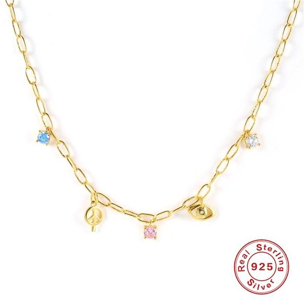 chains mc 925 sterling silver necklace with colorful zircon eye pendant women girls clip choker boho light luxury fine jewelry
chains mc 925 sterling silver necklace with colorful zircon eye pendant women girls clip choker boho light luxury fine jewelry