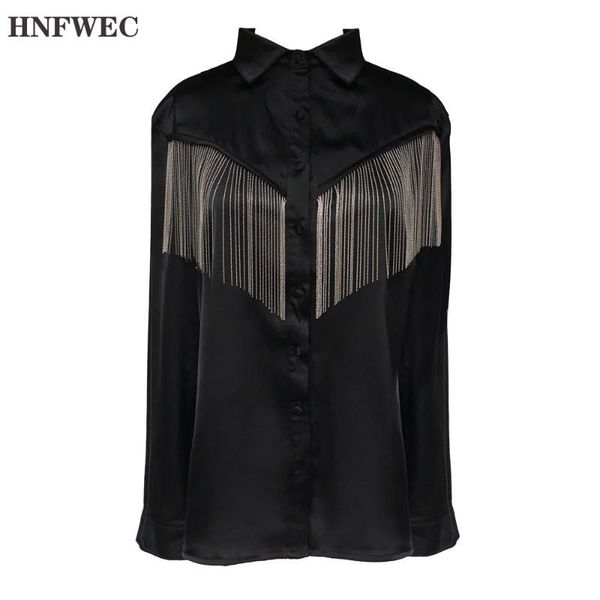 woman shirt chain tassel stitching black women blouses long sleeve loose wild casual q658 women's & shirts, White
woman shirt chain tassel stitching black women blouses long sleeve loose wild casual q658 women's & shirts, White