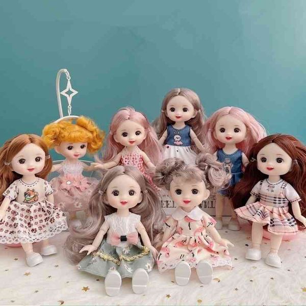 new 16cm bjd 13 joint cute doll 3d brown eye dress up fashion baby with clothes shoes children's diy toy girl gift
new 16cm bjd 13 joint cute doll 3d brown eye dress up fashion baby with clothes shoes children's diy toy girl gift