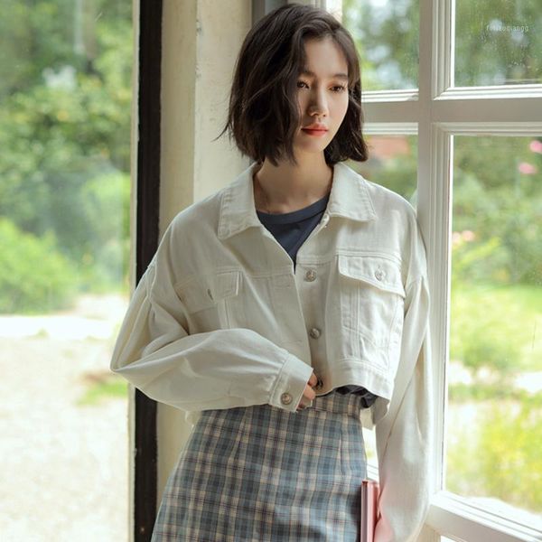 fashion streetwear white black denim jacket women autumn loose short bomber jean jackets female batwing sleeve kawaii coats women's, Black;brown
fashion streetwear white black denim jacket women autumn loose short bomber jean jackets female batwing sleeve kawaii coats women's, Black;brown