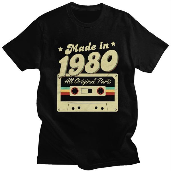 made in 1980 tee men 40th birthday 40 years school retro 80 t shirt anniversary cotton short sleeve, White;black
made in 1980 tee men 40th birthday 40 years school retro 80 t shirt anniversary cotton short sleeve, White;black