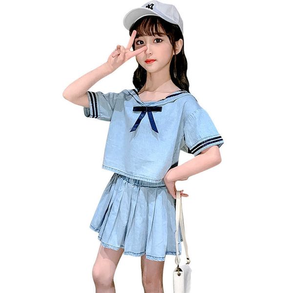 teen girls clothing denim tshirt + skirt summer sets casual style kids 6 8 10 12 14 210528, White
teen girls clothing denim tshirt + skirt summer sets casual style kids 6 8 10 12 14 210528, White
