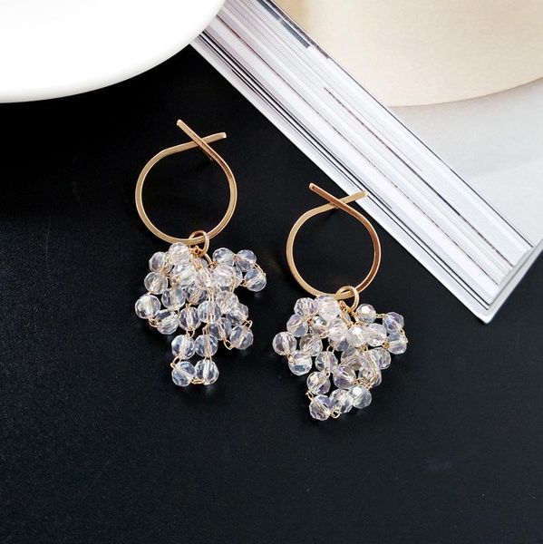stud korea's exquisite crystal round beads long fashion hipster accessories beaded cross earrings student temperament simple, Golden;silver
stud korea's exquisite crystal round beads long fashion hipster accessories beaded cross earrings student temperament simple, Golden;silver