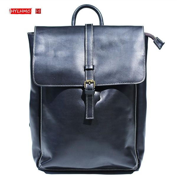 backpack simple design leather men's retro black laplayer cowhide casual large-capacity computer bag
backpack simple design leather men's retro black laplayer cowhide casual large-capacity computer bag