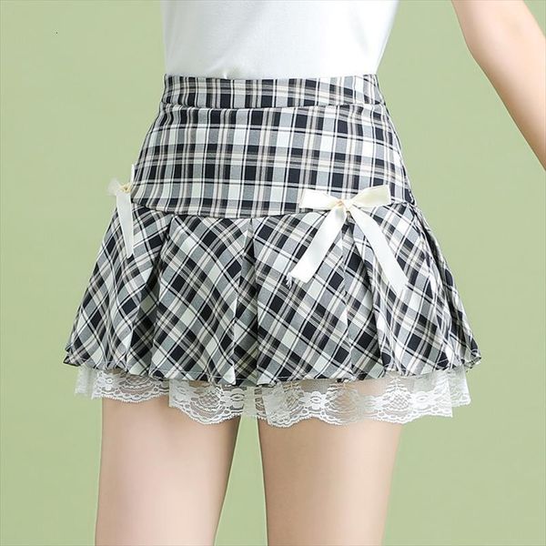 korean style japanese plaid women skirts pleated summer miniskirt with long legs and lace harajuku mini, Black
korean style japanese plaid women skirts pleated summer miniskirt with long legs and lace harajuku mini, Black
